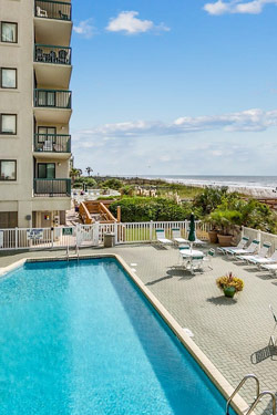 View of the outdoor amenities at Ocean Bay Club